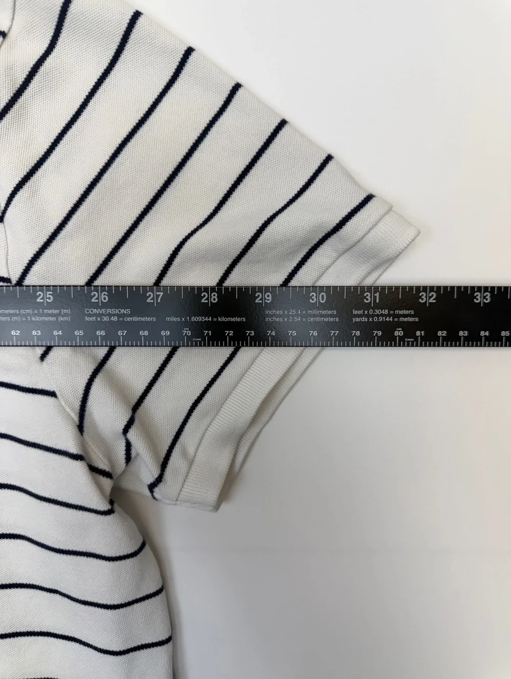 Polo Ralph Lauren white navy striped polo shirt
